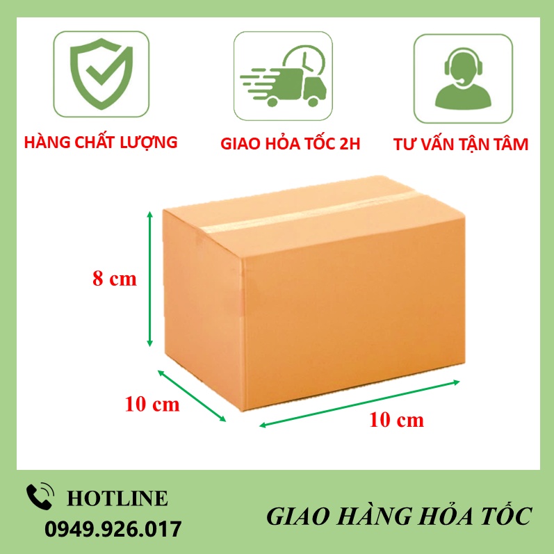 Combo 20 hộp carton 10x10x8 giá cực rẻ đóng hàng mỹ phẩm, son, phu kiện Hà Nội
