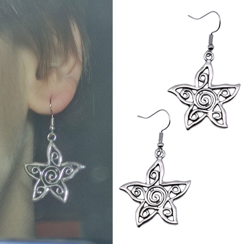 Bông Tai Mạ Bạc Hình Hoa Sen Thiết Kế Đục Lỗ Thời Trang Sang Trọng