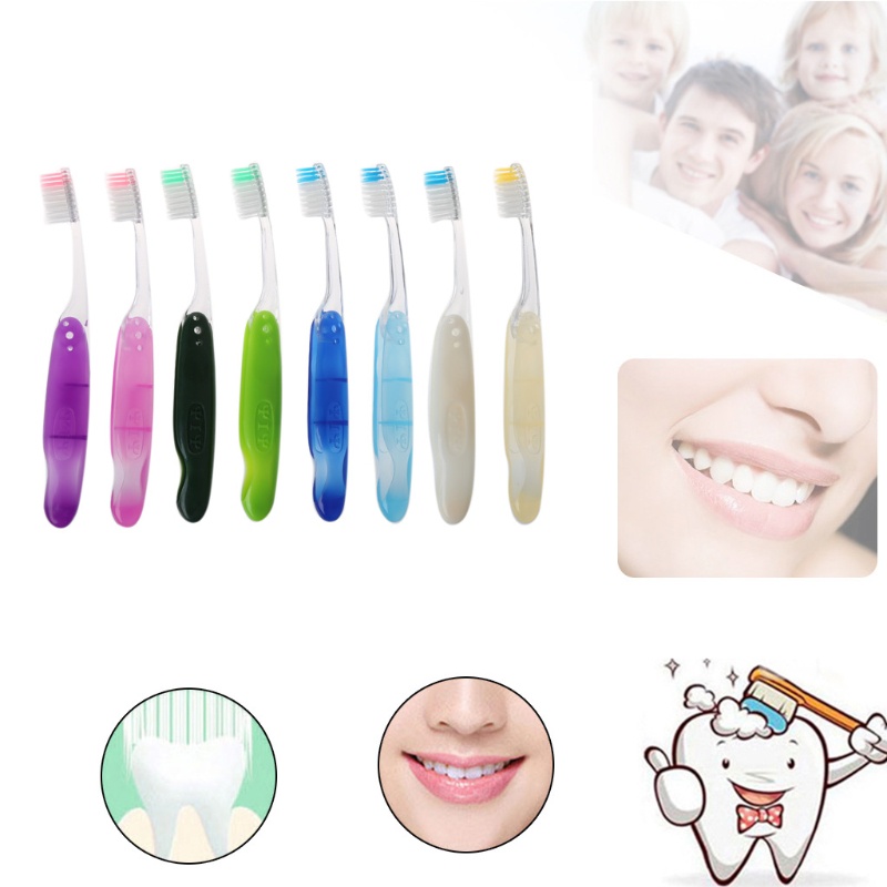 1 Bàn Chải Đánh Răng Lông Mềm Có Thể Gập Lại Dùng Cho Cắm Trại Ngoài Trời