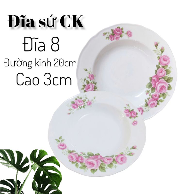 Dĩa sứ CK sâu lòng_in hoa
