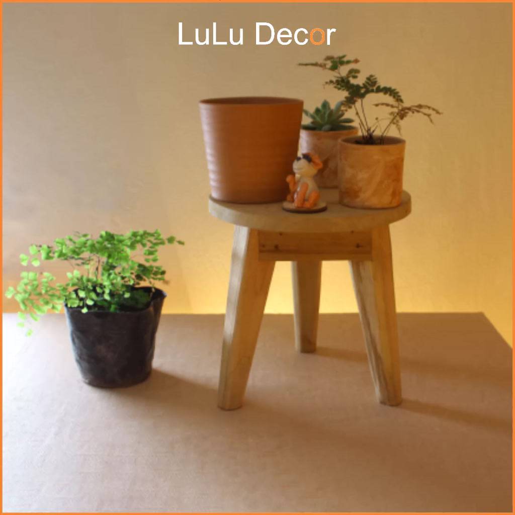 Ghế Đôn, Ghế Đẩu Gỗ Keo 25x25cm, Ngồi Hoặc Làm Kệ Để Đồ, Kệ Trang Trí Decor | BigBuy360 - bigbuy360.vn