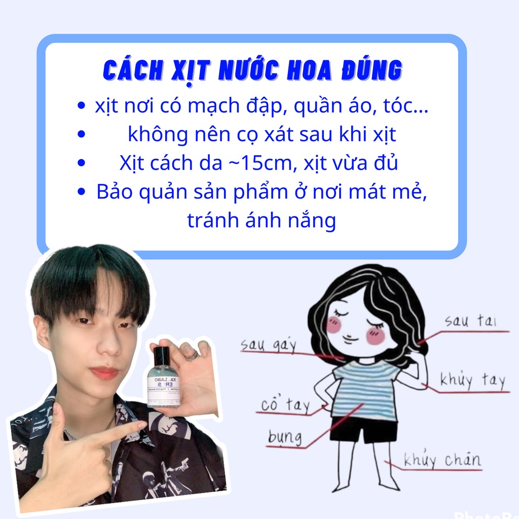 Nước hoa Nam RUSH FOR HIM by KAlabo THƠM 2 NGÀY trên áo | BigBuy360 - bigbuy360.vn
