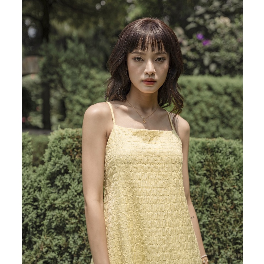 Đầm vàng cột nơ lưng Bridgette Midi dress
