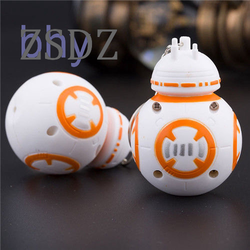 Móc Khóa Hình Robot Star Wxxx War Bb-8 Có Đèn Led Và Âm Thanh 3 Kiểu Dáng Độc Đáo