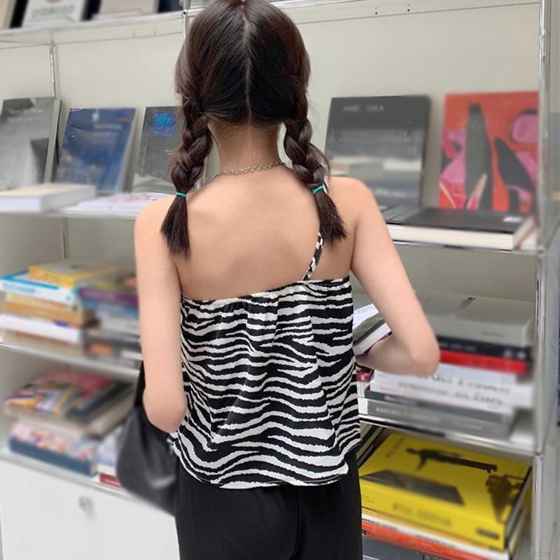 Set áo ngắn họa tiết sọc ngựa vằn kèm áo khoác ngoài tay dài thời trang nữ