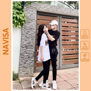 Áo thun nam nữ unisex form rộng tay lỡ in hình cá cổ tròn NAVISA AT303