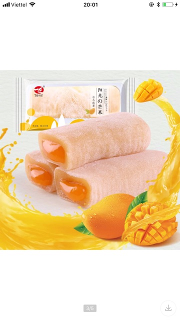 Mochi dài {Sẵn hàng}. Sỉ=lẻ mix đủ 3 vị : xoài,trà xanh, trà xanh phủ dừa (giao ngay-nsx mới nhất)