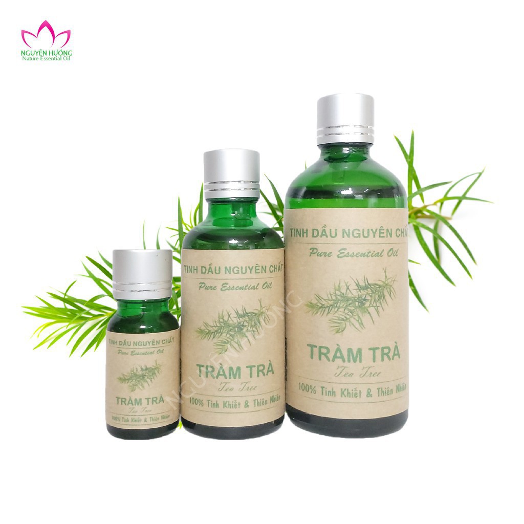 Tinh dầu tràm trà 10ml tea tree oil - Nguyên chất xông mặt, chấm mụn hiệu quả