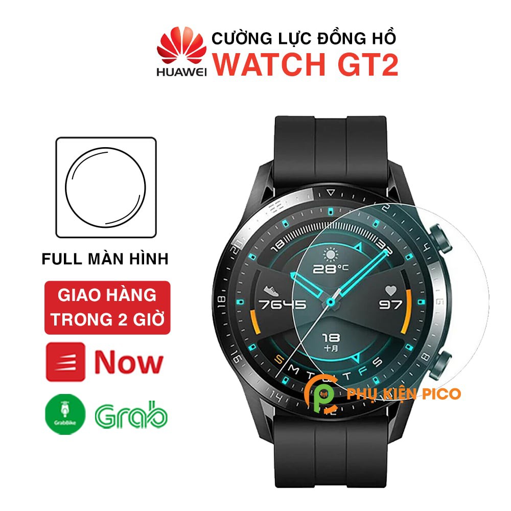 Cường lực Watch GT 2 46mm trong suốt - Kính cường lực đồng hồ Huawei Watch GT2 46mm full keo chống xước màn hình
