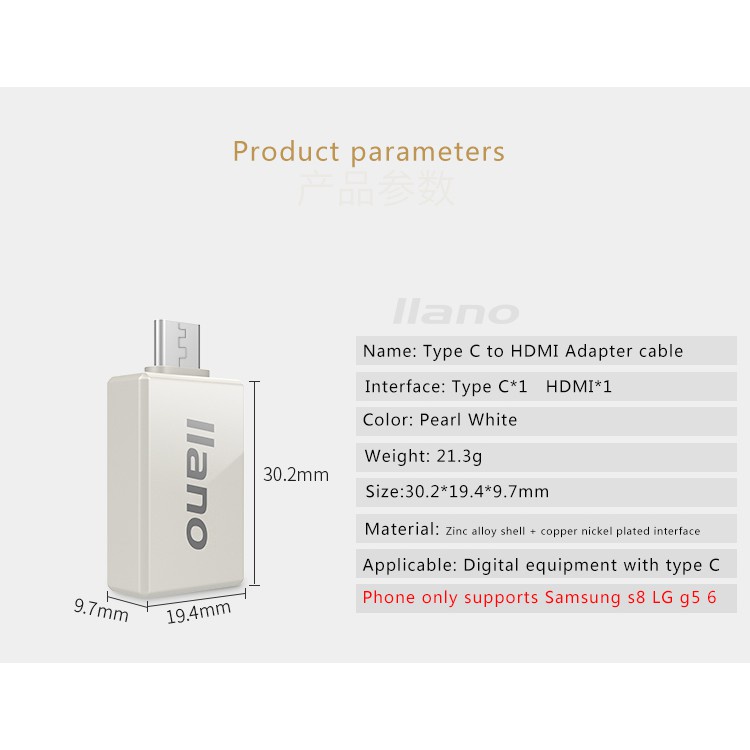 llano Đầu Chuyển Đổi Type C Sang HDMI Nhỏ Gọn Cho