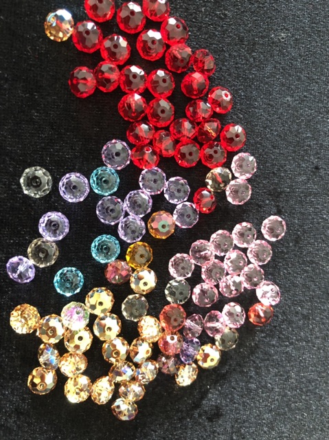 Combo 20 Hạt Pha Lê Áo Bánh Cam 6ly