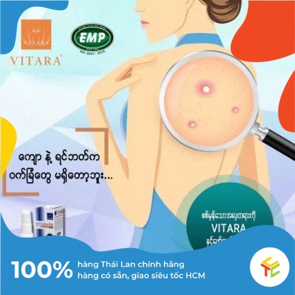 Dung Dịch Xịt Mụn Vùng Lưng/Ngực Vitara Nhập Khẩu Chính Hãng từ Thái Lan