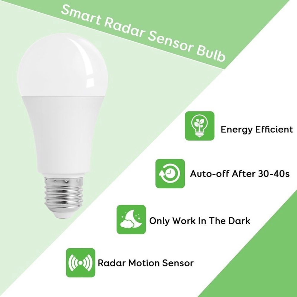 Bóng Đèn Led Thông Minh E27 Cảm Biến Chuyển Động