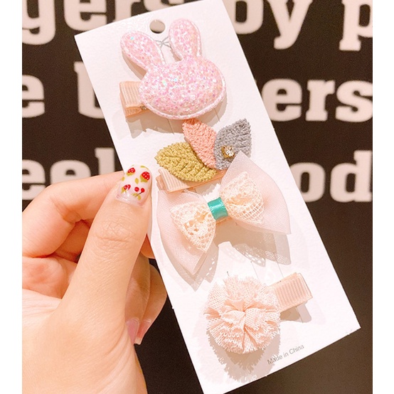 Set kẹp tóc xinh xắn, dễ thương cho bé gái