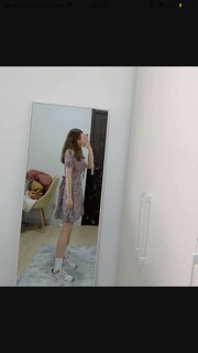 [ Order ] Váy hoa nhí tím kèm hình thật