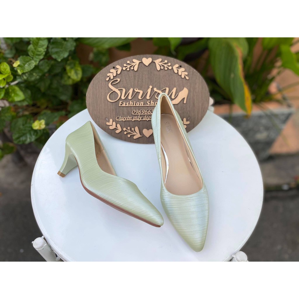 Cao gót 5cm si vân mới lót mút rất êm - Ms: 5240