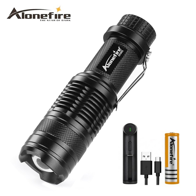 Đèn pin ALONEFIRE SK98S LED siêu sáng L2 chống thấm nước đa năng tiện lợi