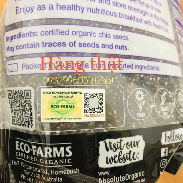 [CAM KẾT CHÍNH HÃNG] Hạt chia Úc Absolute Organic 1kg nhập khẩu chính ngạch | BigBuy360 - bigbuy360.vn