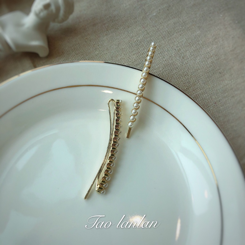 Kẹp Tóc Đính Hạt Ngọc Trai Hình Trái Tim Xinh Xắn Cho Nữ