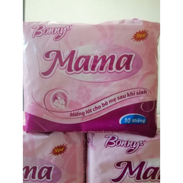 Miếng lót cho bà mẹ sau sinh MA MA Bonny túi 10 miếng tiết kiệm, bỉm mềm mịn thoáng khi cho người dùng