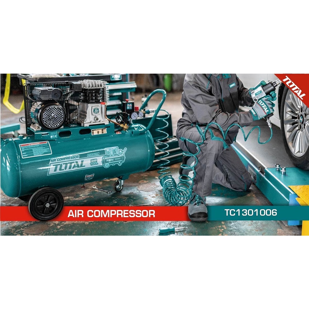 MÁY NÉN KHÍ CHẠY DÂY CUROA 100 LÍT 2.2 KW  TOTAL TC1301006 - HÀNG CHÍNH HÃNG
