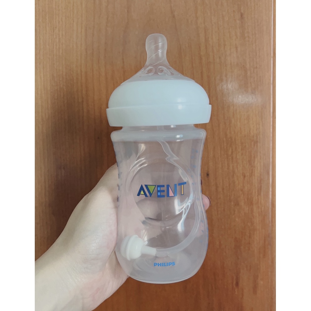 Van chống sặc bình sữa Avent Natural P19, ống tập hút giúp bé có thể ti bình ở mọi tư thế