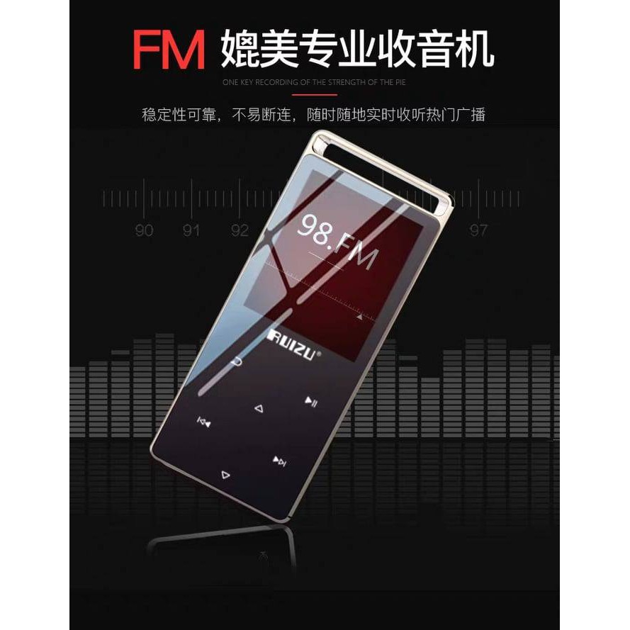 [Mã ELHACE giảm 4% đơn 300K] (CÓ SẴN) Máy nghe nhạc Lossless RUIZU D01 Bluetooth bản 2021 tặng kèm tai nghe hifi