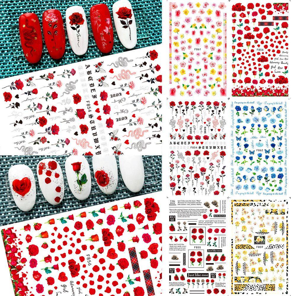 Miếng Dán Móng Tay 3D Nhiều Màu Sắc|Miếng Dán Trang Trí Hình Hoa Xinh Xắn Cho Bé Gái