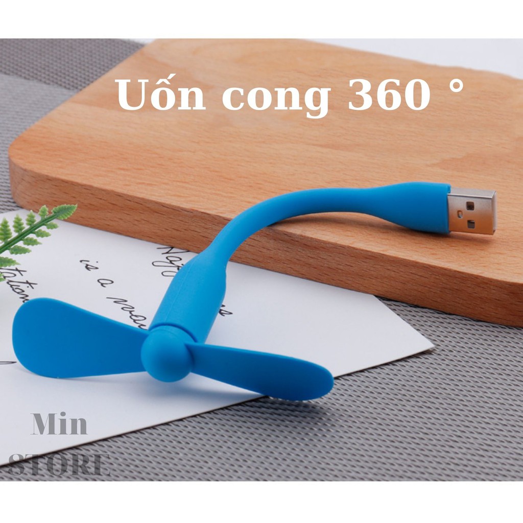 Quạt Mini USB 2 cánh siêu mát, tiện lợi - 4 Loại Cổng Kết Nối ( USB, Iphone, Android, Type C ) - Min STORE