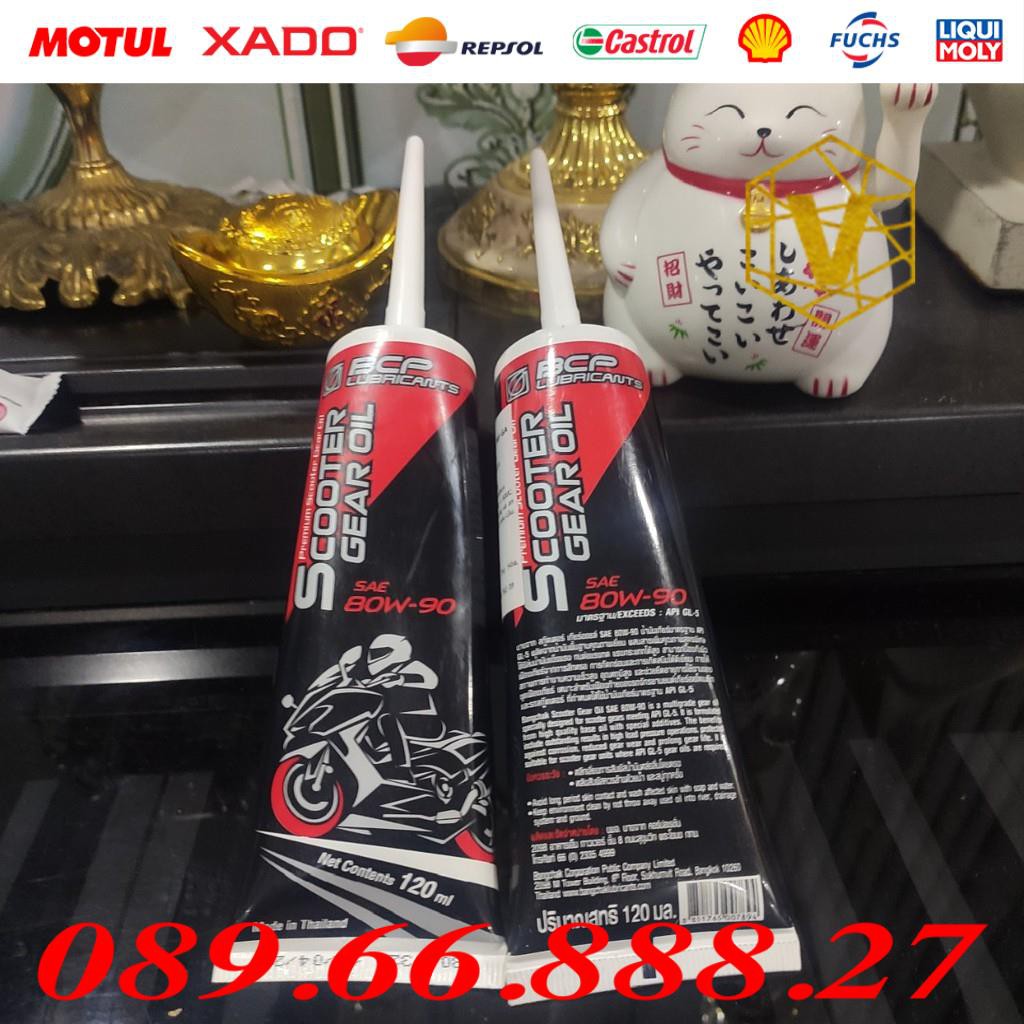 Nhớt hộp số xe tay ga Scooter Super Gear Oil BCP 80W90 120ml dành cho hộp số tất cả các loại xe tay ga 4 thì