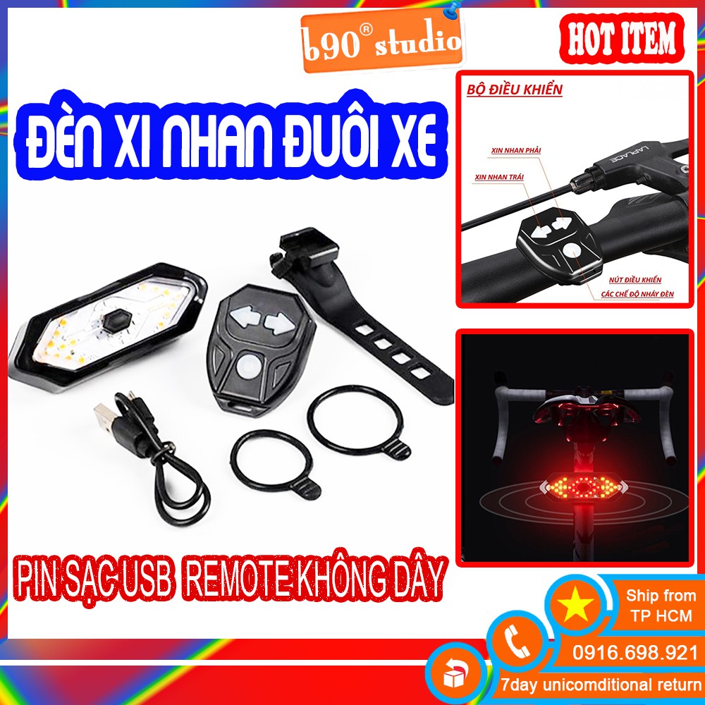 GIÁ SỈ  Đèn xi nhan xe đạp điều khiển từ xa không dây (có loa kêu) FY-1820