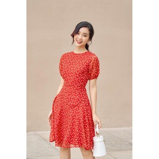 Váy đỏ + váy xanh olv size m