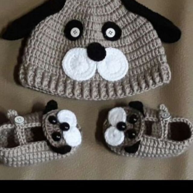 Combo nón giày len cho bé