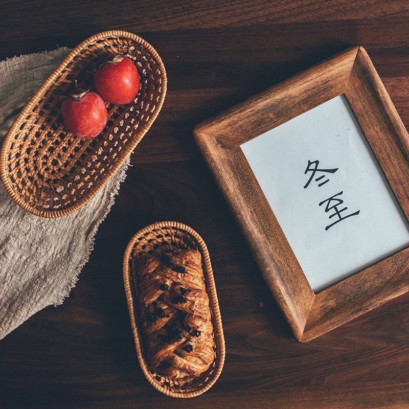 [HÀNG CÓ SẴN]  Giỏ Bánh Mì Kiểu Nhật Khay Đựng Trái Cây Bằng Mây Bộ đồ Ăn Châu Âu Giỏ Trái Cây Bằng Tre Đan.