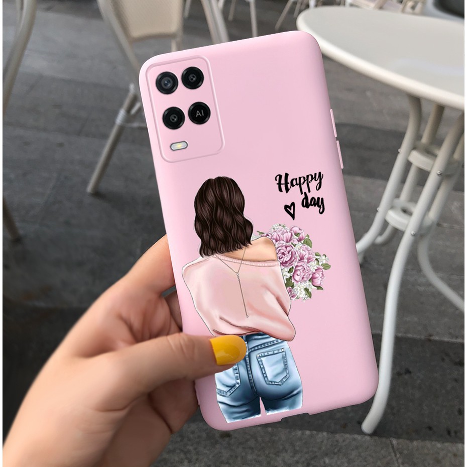 Ốp Lưng Silicon Dẻo In Hình Cô Gái Dễ Thương Dành Cho Oppo A54 4g 2021 Oppo Cph2239
