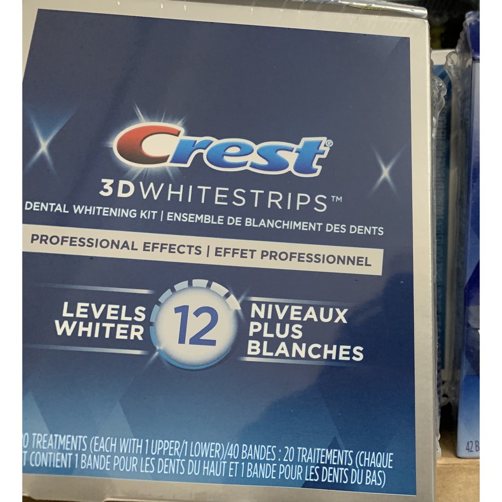 1Miếng dán trắng răng Crest 3D White hàng Mỹ chính hãng