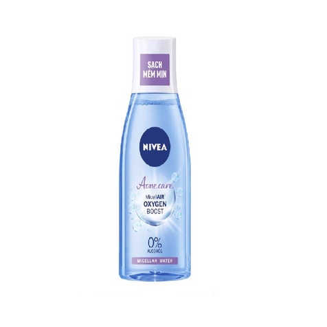 Tẩy trang Nivea-Nước tẩy trang không cồn, làm sạch da, kháng mụn, cung cấp độ ẩm, cân bằng độ ph cho da.