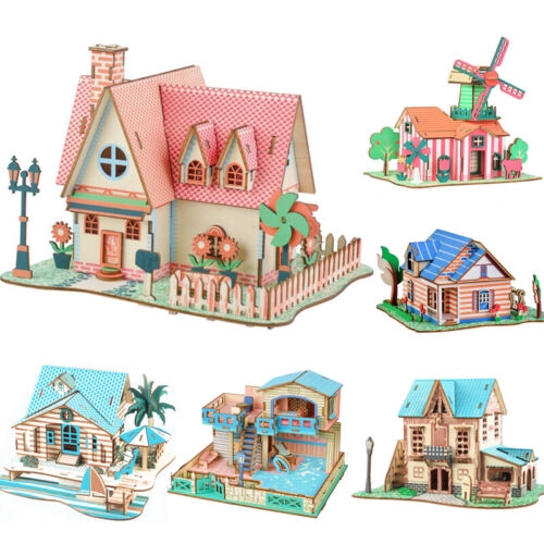 Mô Hình Ngôi Nhà Gỗ 3d Tự Lắp Ráp Cho Bé