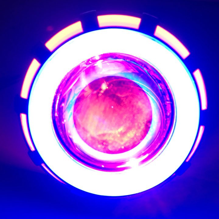 Đèn pha led bi cầu VIỀN XANH, màu sắc BẮT MẮT, kiểu dáng THỜI TRANG, ánh sáng ƯU VIỆT, bảo hành 3 THÁNG