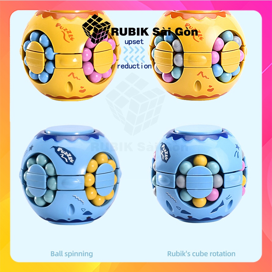 Rubik Biến Thể Hạt Đậu Ma Thuật Spinner Con Quay Rubic Viên Bi Magic Bean Đẹp Xoay Trơn Mượt Đồ Chơi Sáng Tạo