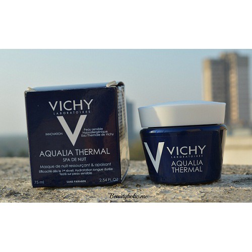 Mặt nạ ngủ dưỡng ẩm làm sáng da vichy aqualia thermal night spa 75ml