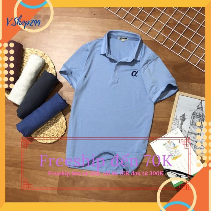 ÁO THUN NAM ANPHA CỔ BẺ (NEW)