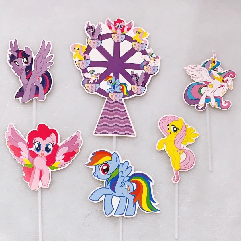 10 set cắm giấy ngựa và cầu vồng