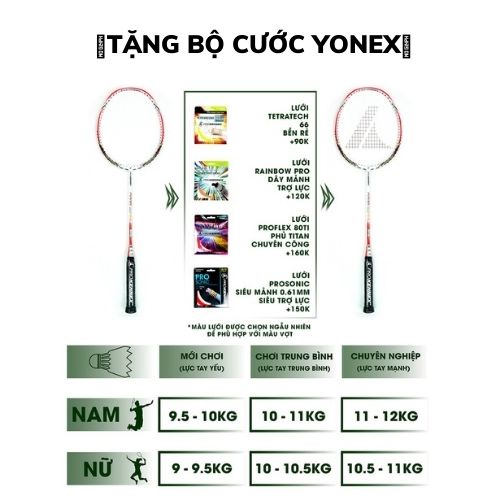 Vợt cầu lông 🎁Prokennex POWER PRO 704🎁BẢO HÀNH 6 THÁNG 🎁TẶNG KÈM TÚI NHUNG ĐỰNG VỢT🎁 QUẤN CÁN🎁BỘ CƯỚC YONEX🎁