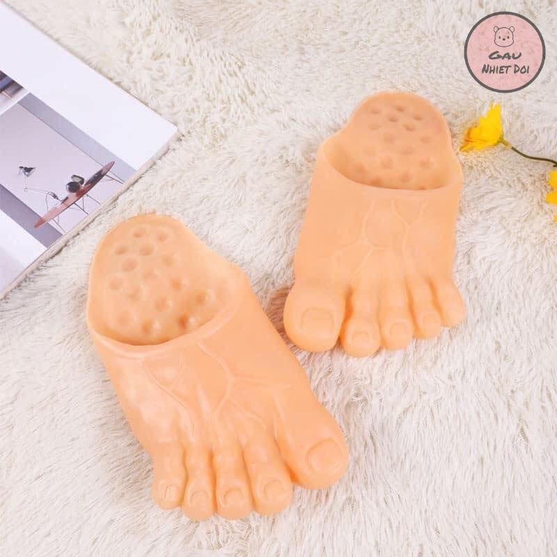 [GẤU NHIỆT ĐỚI] (đang có sẵn) DÉP HÌNH BÀN CHÂN KHỔNG LỒ BIGSIZE 27cm | BigBuy360 - bigbuy360.vn