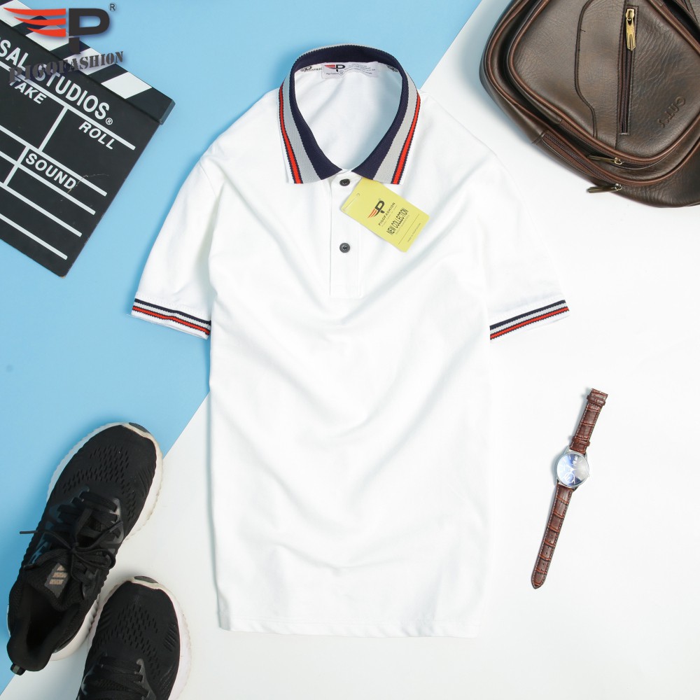 Áo polo nam AHT06 PigoFashion cổ phối bo vải dệt cotton cao cấp chọn size và màu | BigBuy360 - bigbuy360.vn