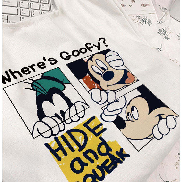 Túi Tote Vải Canvas Quai Tròn Hình Mickey &amp; Friends Có Khóa Miệng Túi