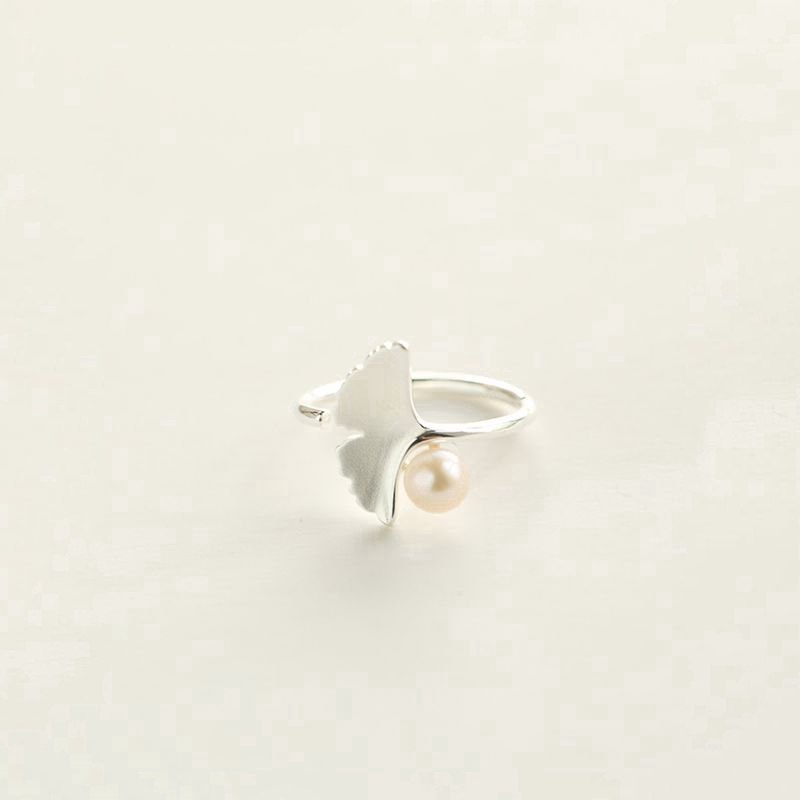 Nhẫn Đeo Tay Kim Loại Đính Ngọc Trai Giả Xinh Xắn Cho Nữ