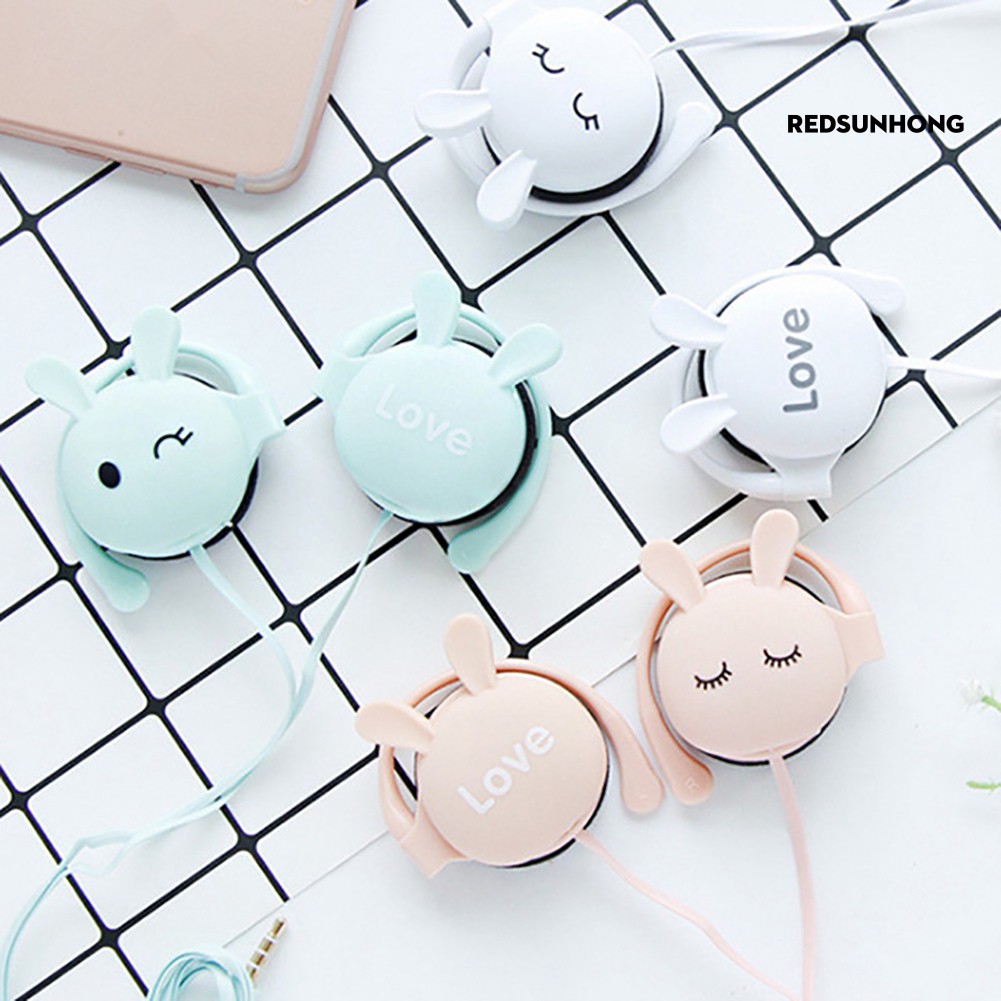 Tai Nghe Móc Vành Tai Có Dây 3.5mm Thiết Kế Tai Thỏ Tích Hợp Mic (Ce63)