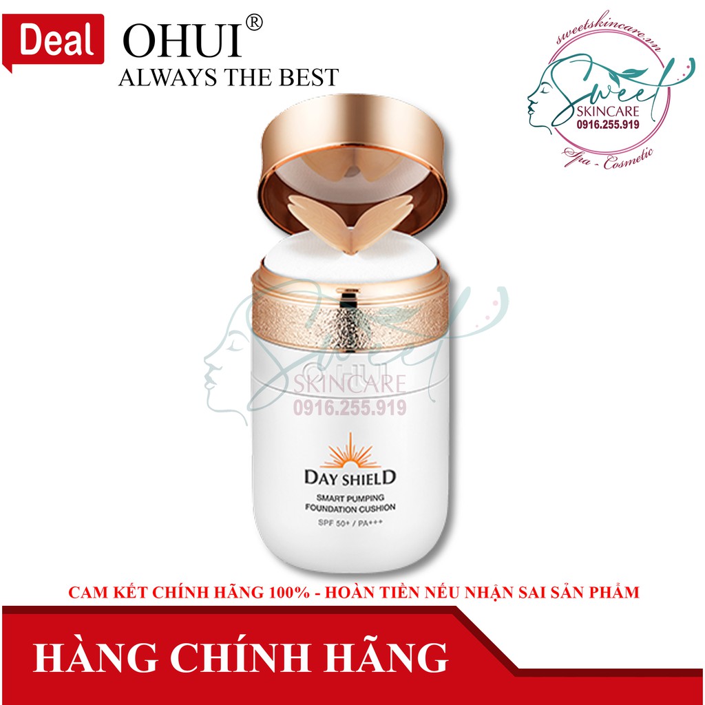 Phấn nước Ohui Day Shield Smart Pumping Foundation Cúhion - Chống nắng và che khuyết điểm O HUI